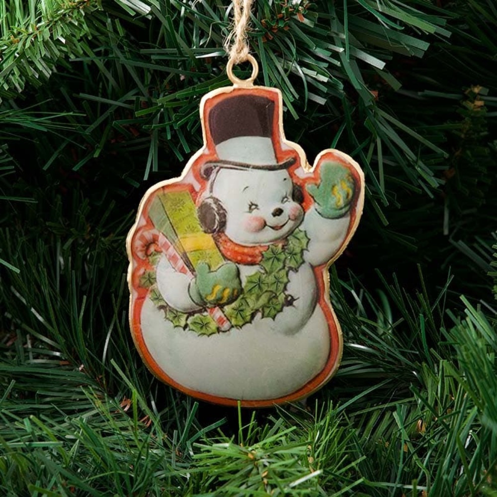 Vintage Inspired Metal Snowman Ornament – NEW Collectible | Cracker Barrel Home
